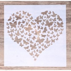 Šablóna – "Srdce z motýľov"