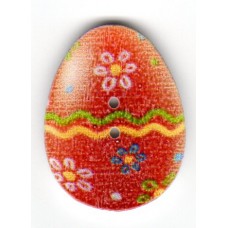 Drevený dvojdierkový gombík „Maľované vajíčko“