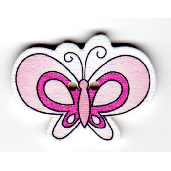 Drevený dvojdierkový gombík „Motýľ 2“