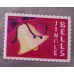 Drevený dvojdierkový gombík „Vianočné poštové známky“
