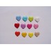 Plastový dvojdierkový gombík „Srdce 10“