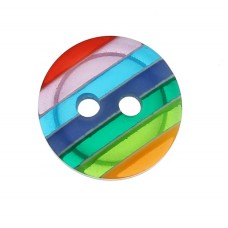Živicový gombík dúhový „Kruh 12 mm“ 