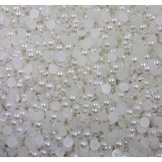 Polovičné perly biele 6 mm