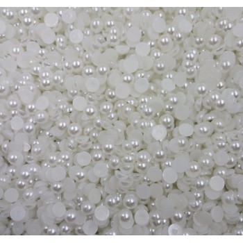 Polovičné perly biele 6 mm
