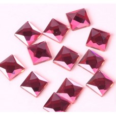 Štrasové kamienky HOT FIX „Štvorčeky 6 x 6 mm - ružové“ 