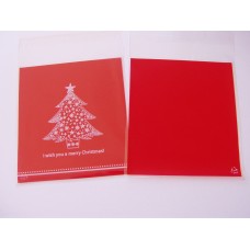 Celofánový sáčok s lepiacim pásikom „Red Christmas Tree“
