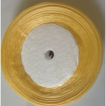 Organtínová stuha žltá 12 mm